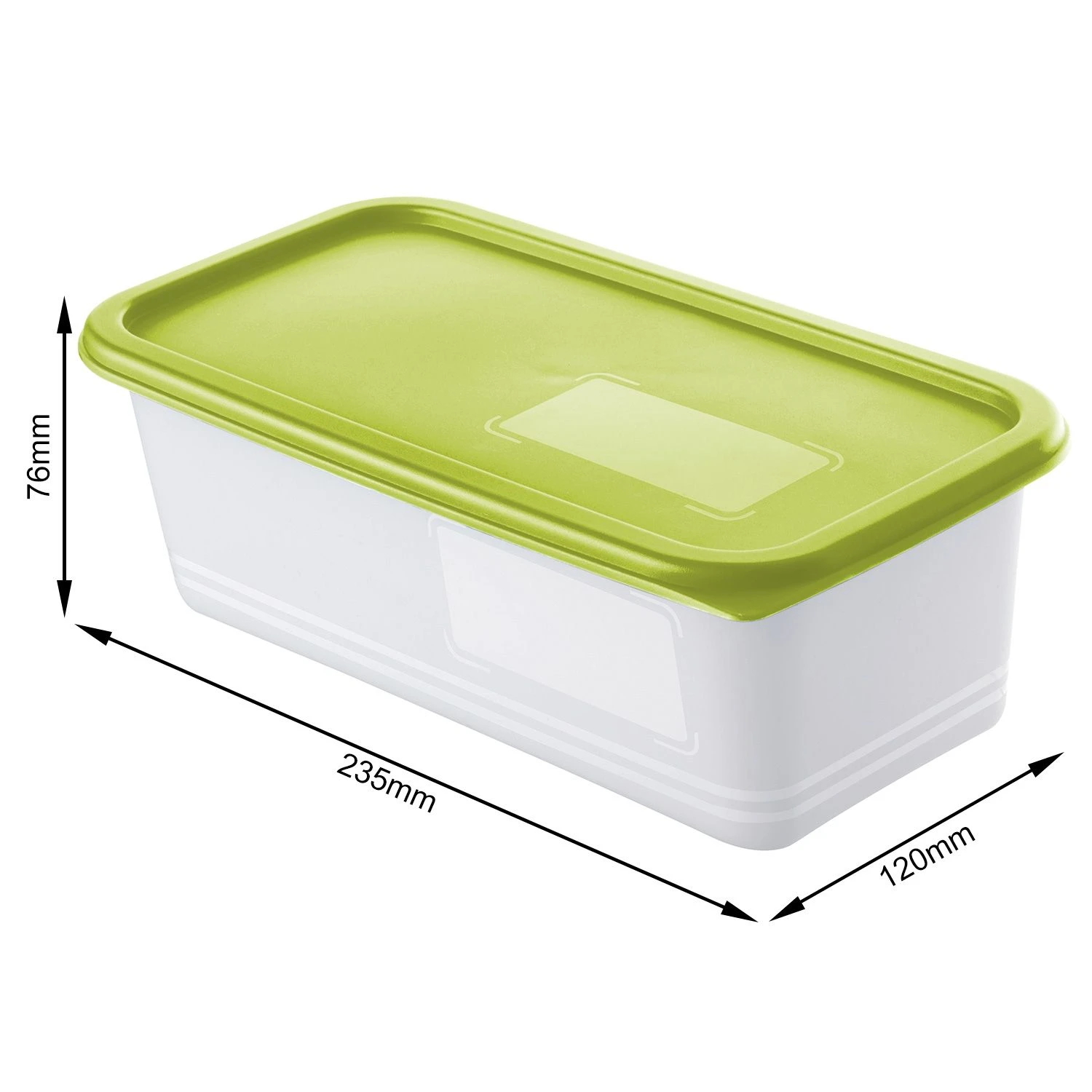 Rotho Diepvriesdozen Set 3 X 1,2 L DOMINO Lime Groen 2 Rotho Diepvriesdozen Set 3 X 1,2 L DOMINO Lime Groen - Afbeelding 2