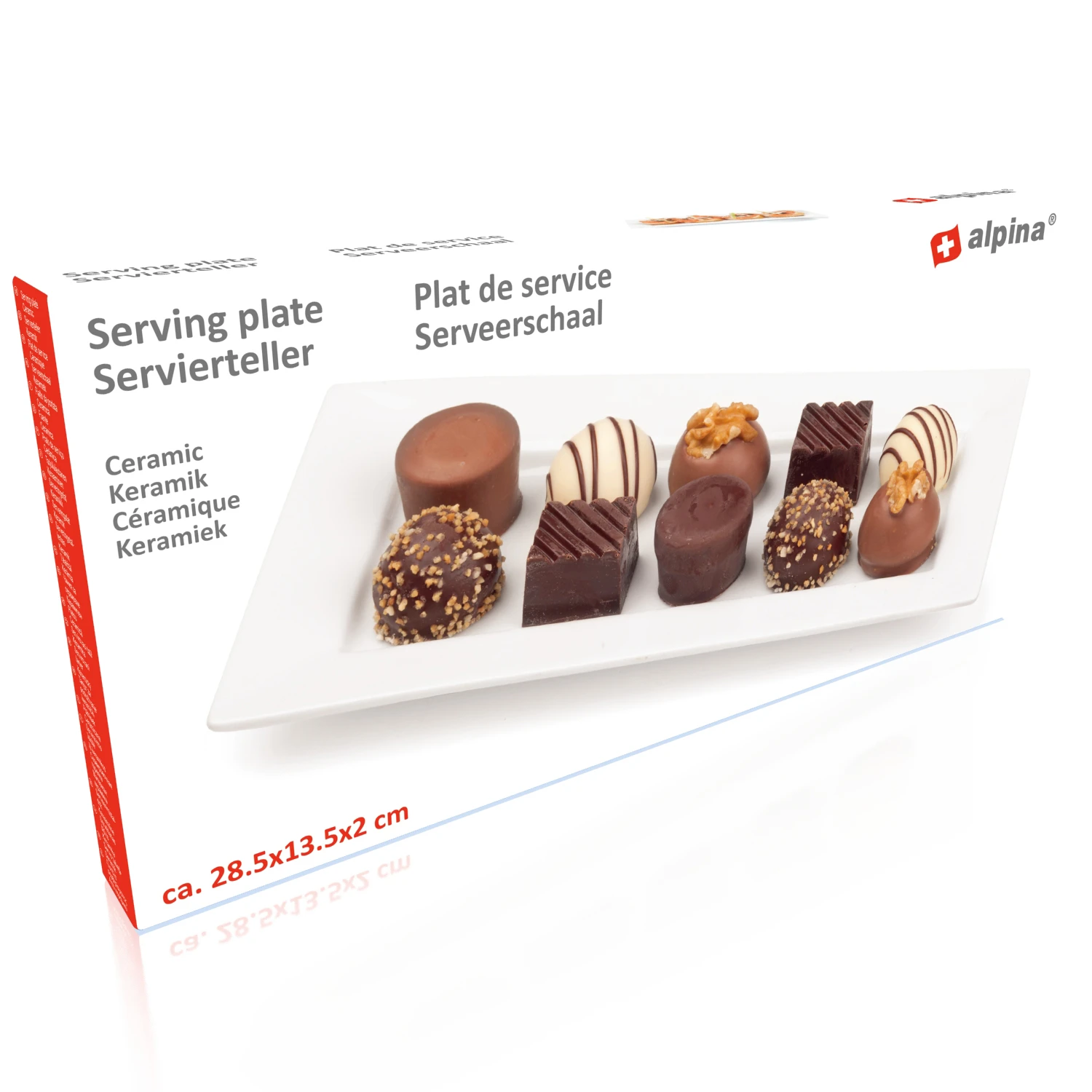 Alpina Serveerschaal Porselein Wit 28,5 X 13,5 X 2 Cm 1 Alpina Serveerschaal Porselein Wit 28,5 X 13,5 X 2 Cm