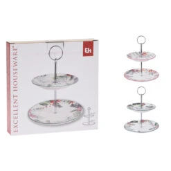 Excellent Houseware Etagere 2-laags Porselein 2 Assorti 6 Excellent Houseware Etagere 2-laags Porselein 2 Assorti -Beste Keukenartikelen Winkel 101 6244 1 1