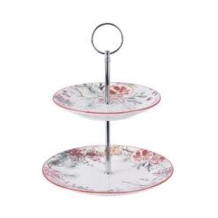 Excellent Houseware Etagere 2-laags Porselein 2 Assorti