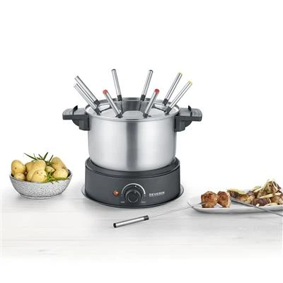 Severin Fondue 1500W 8-persoons Zwart FO 2470 5 Severin Fondue 1500W 8-persoons Zwart FO 2470 - Afbeelding 5