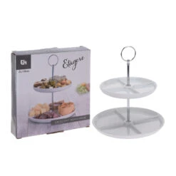 Excellent Houseware Etagere 2-laags Porselein -Beste Keukenartikelen Winkel 101 6978 3 1