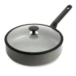 Beste Keukenartikelen Winkel 30 BK Granite Hapjespan Met Deksel Ø28 Cm