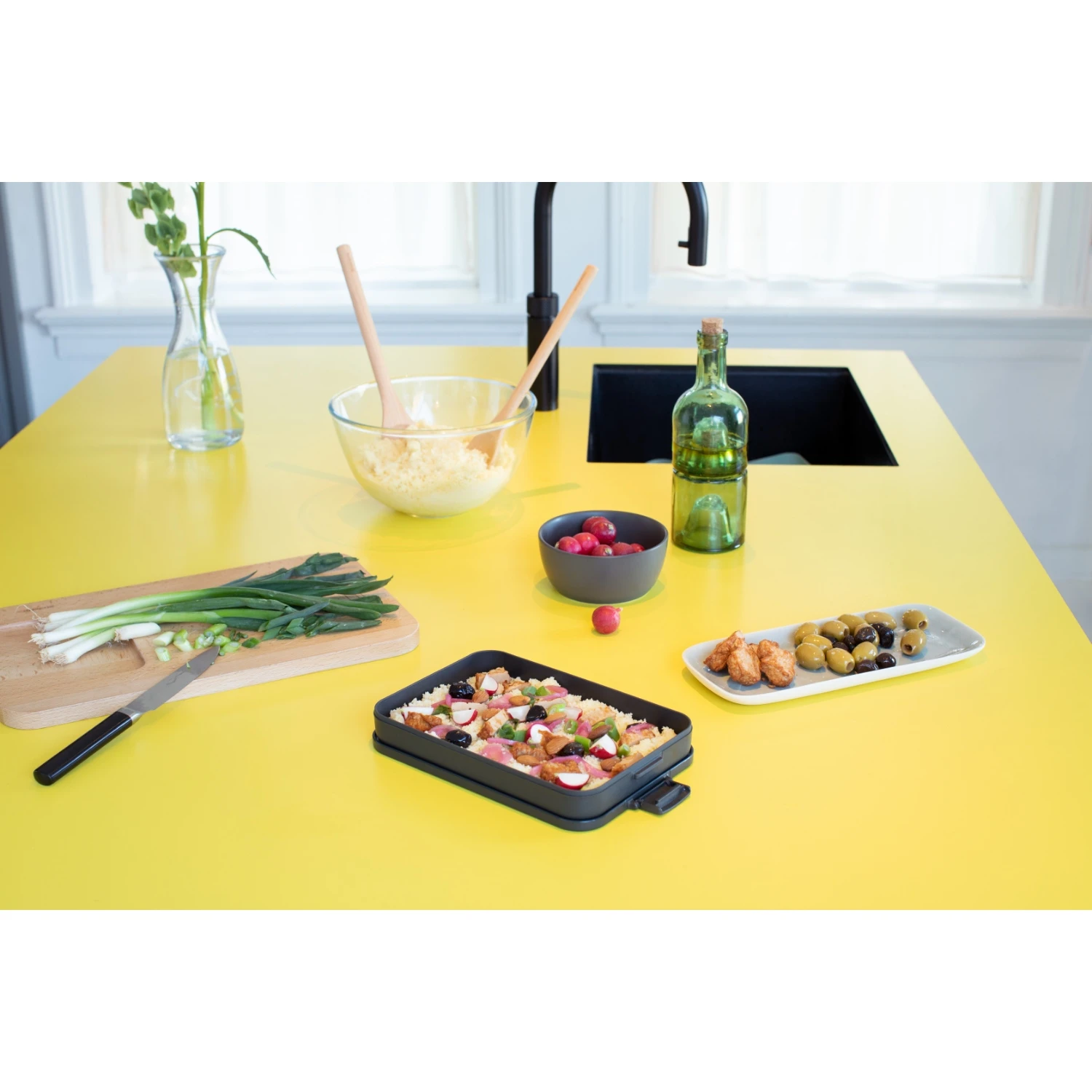 Brabantia Make & Take Lunchbox Plat Donkergrijs 5 Brabantia Make & Take Lunchbox Plat Donkergrijs - Afbeelding 5