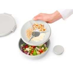 Brabantia Make En Take Salade Lunchkom 1,3 Liter Lichtgrijs -Beste Keukenartikelen Winkel 102 6368 4 1