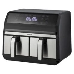 Inventum Hetelucht Friteuse Dubbel 2x 4 L Rvs/ Zwart 1700W