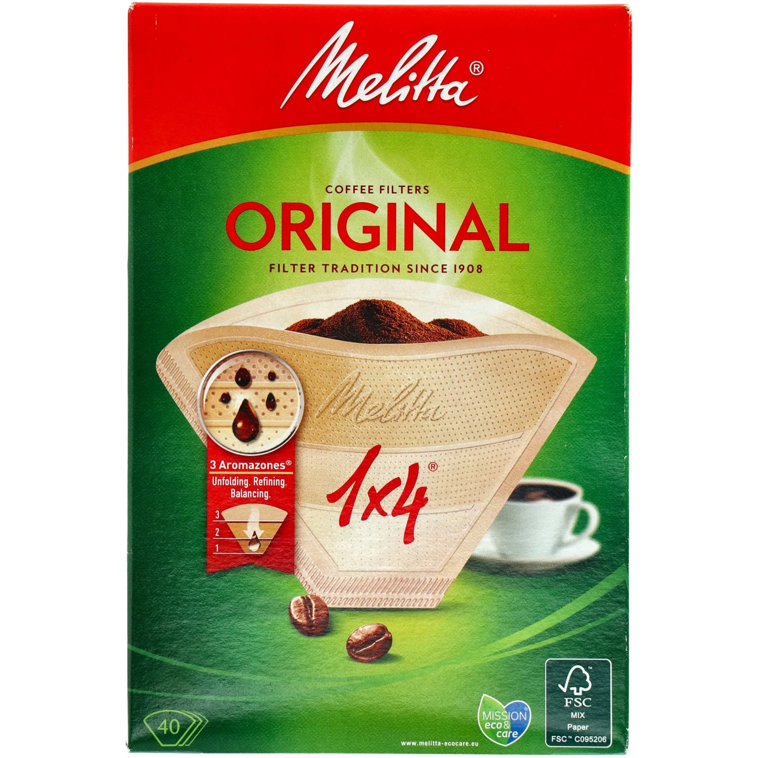 Melitta Filters 1x4/40 Bruin 2 Melitta Filters 1x4/40 Bruin - Afbeelding 2